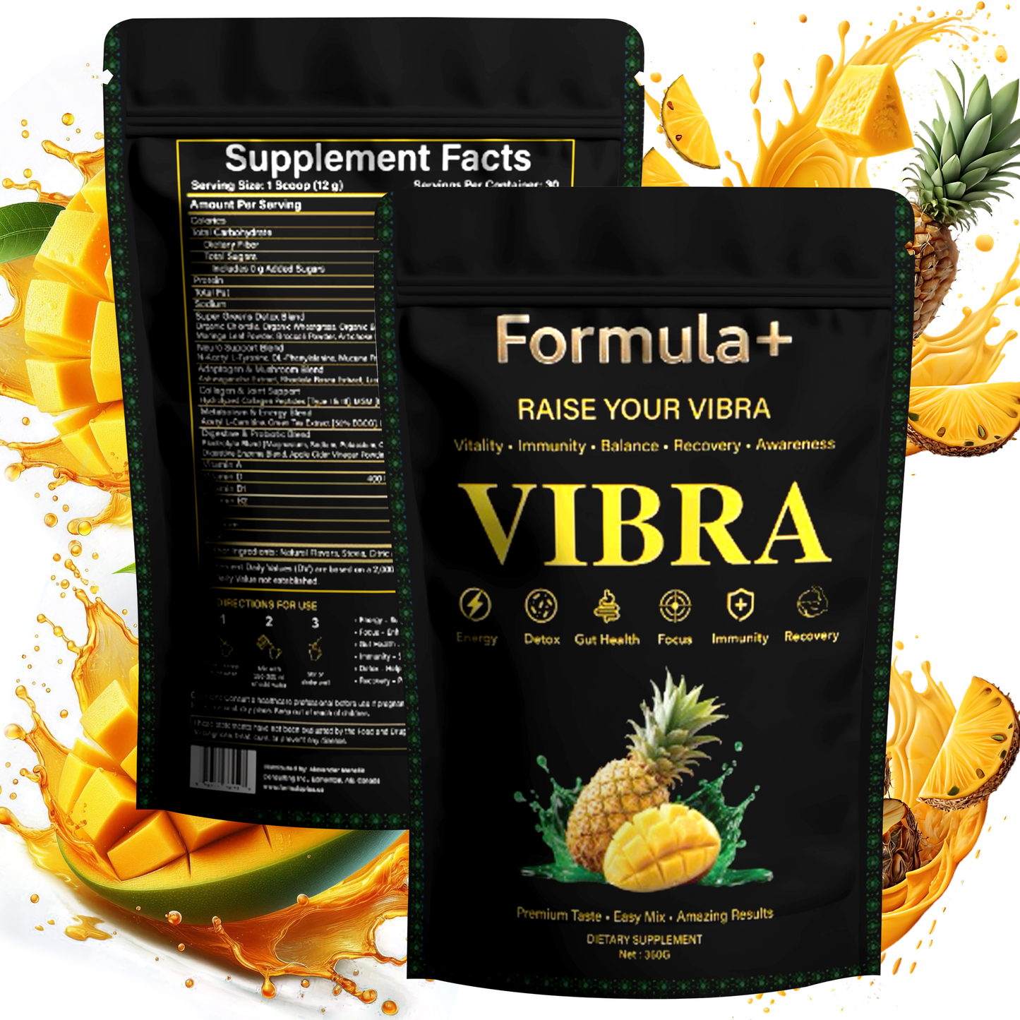 👉 VIBRA by Formula+ | Tropical Daily Greens Powder