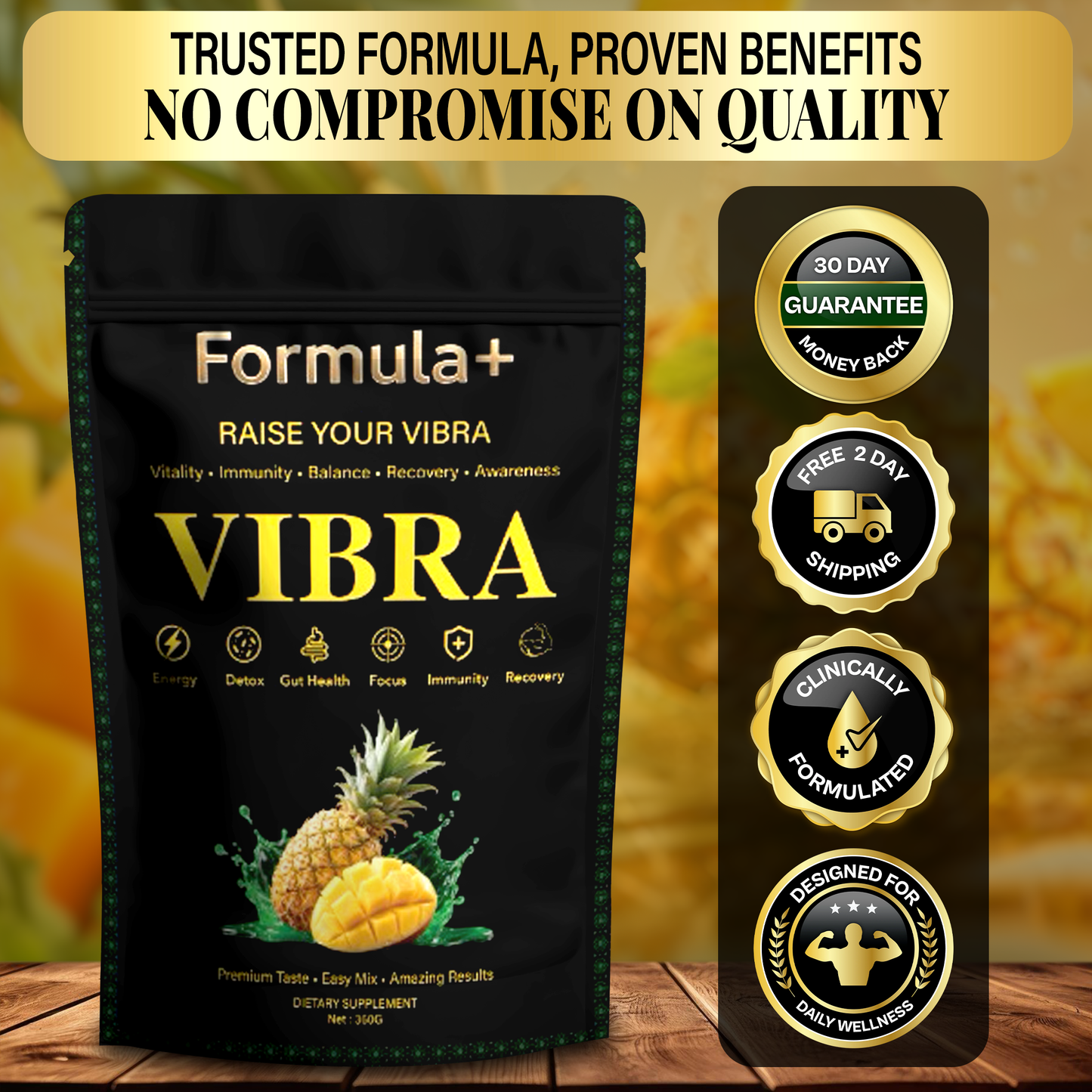 👉 VIBRA by Formula+ | Tropical Daily Greens Powder