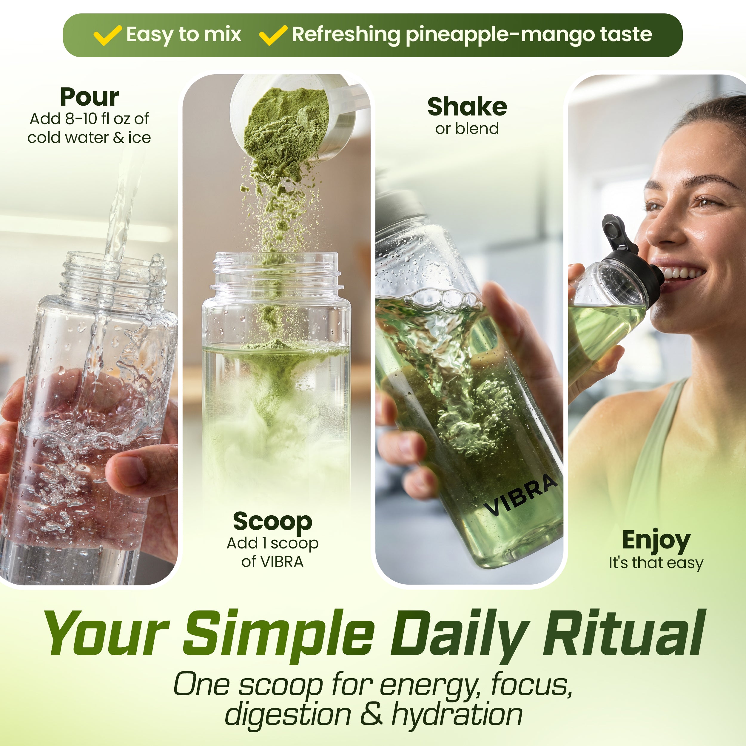 VIBRA Daily Greens | Energy, Focus & Daily Wellness