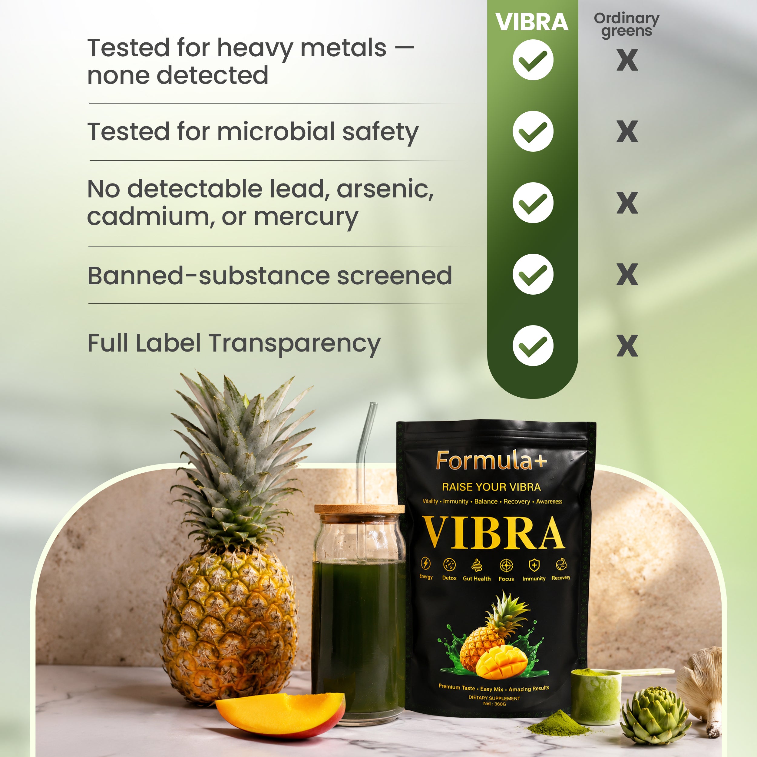 VIBRA Daily Greens | Energy, Focus & Daily Wellness