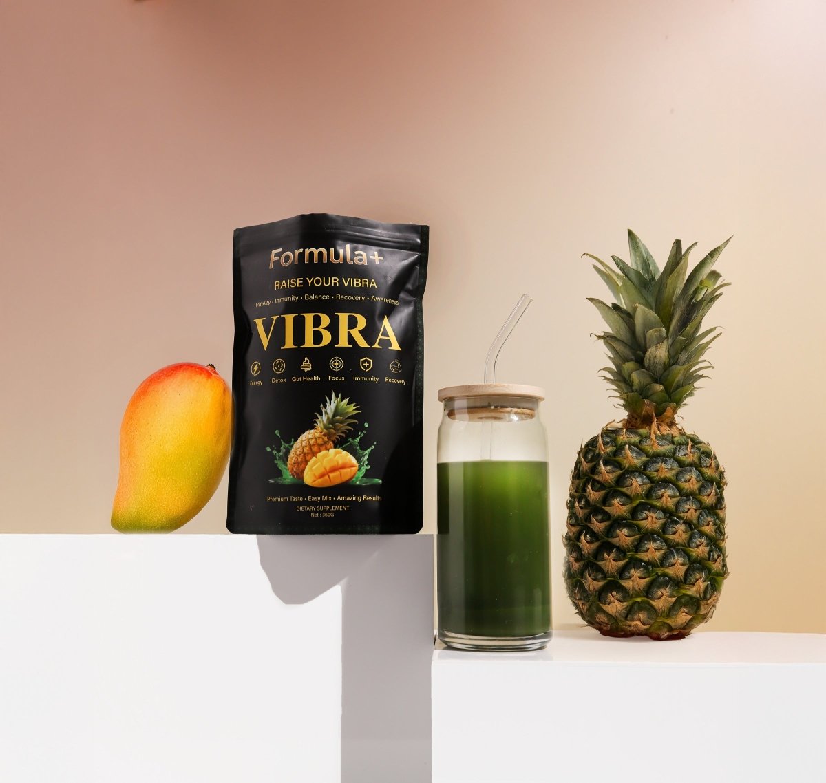 👉 VIBRA by Formula+ | Tropical Daily Greens Powder - FORMULA+