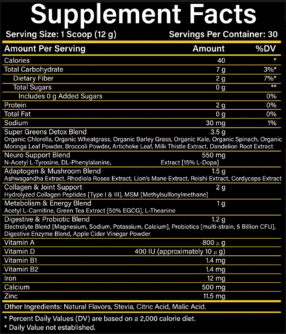 👉 VIBRA by Formula+ | Tropical Daily Greens Powder - FORMULA+